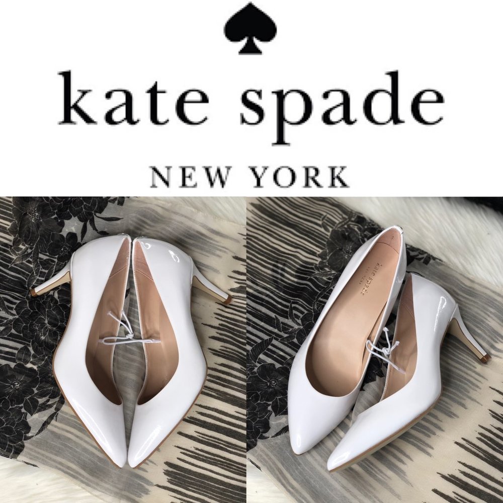 Kate Spade New York VIDA Patent Leather White Pump